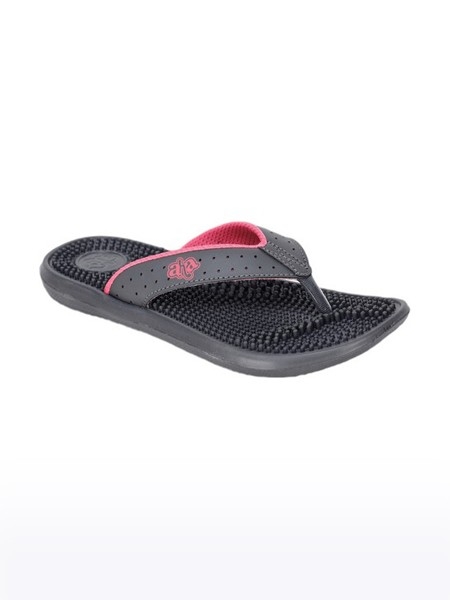 Unisex A-HA Synthetic Grey Slippers