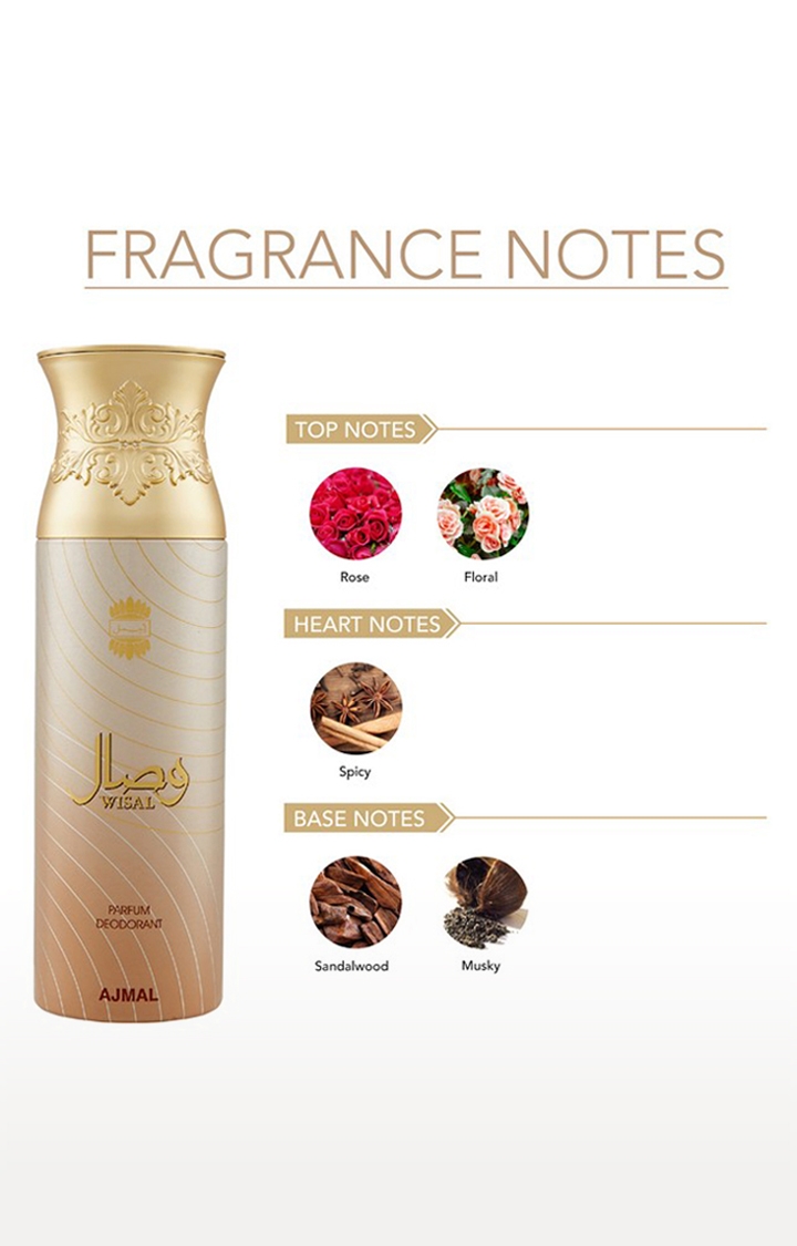 Ajmal | Maryaj Lilas Eau De Parfum Perfume 100ml for Women and Ajmal Wisal Deodorant Musky Fragrance 200ml for Women 3