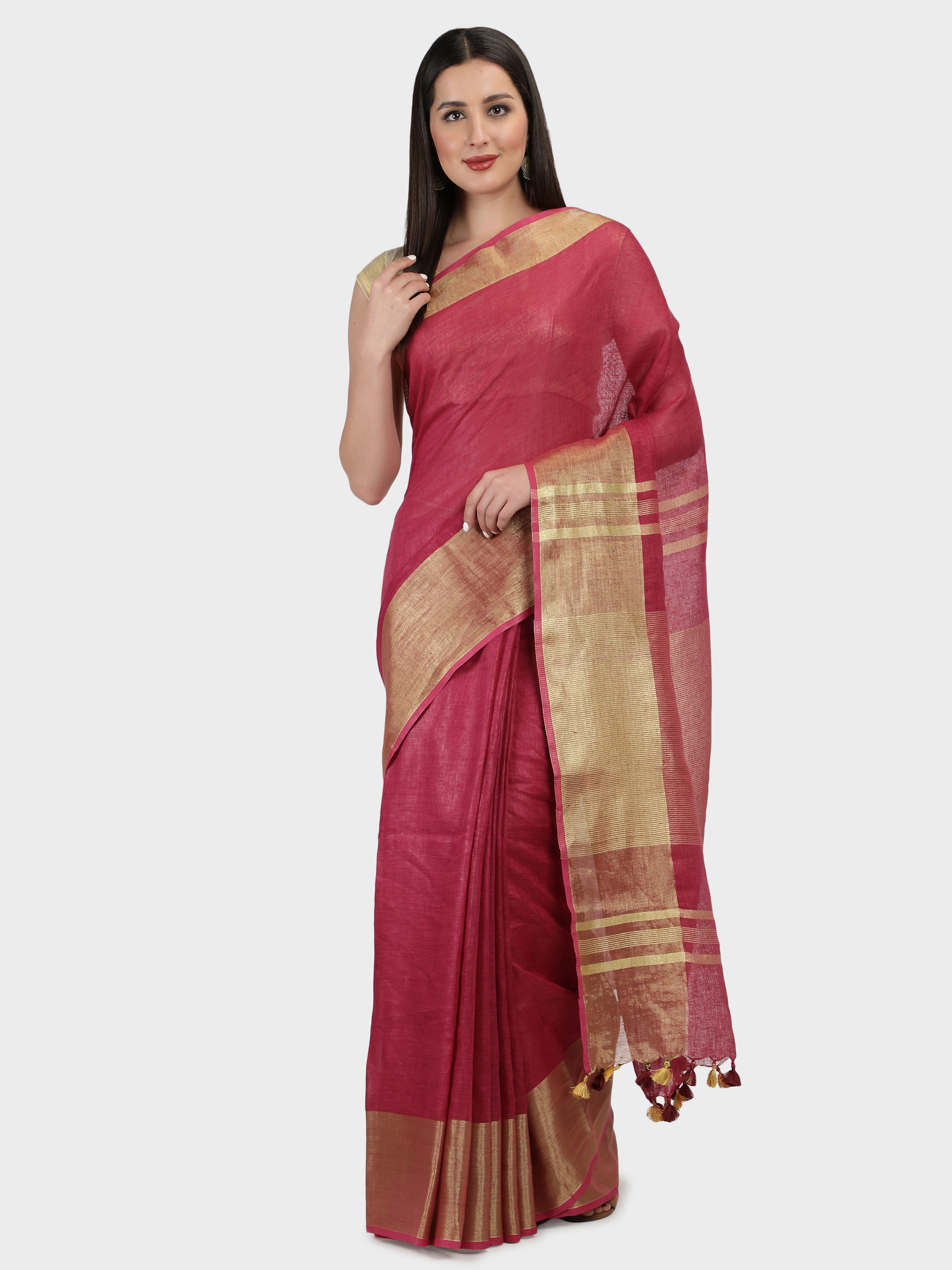 Shop Exquisite Linen Sarees Online @Best Price | The Indian Ethnic Co. –  THE INDIAN ETHNIC CO.