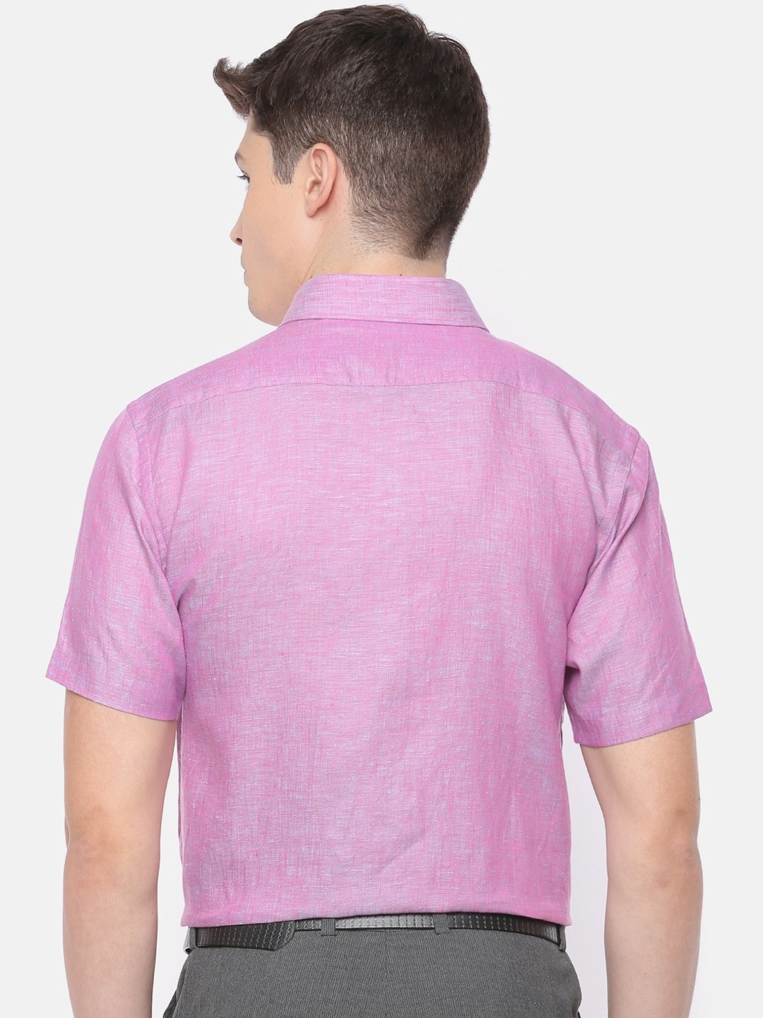 Ramraj Cotton | RAMRAJ COTTON Men Purple Slim Fit Solid Casual Shirt 3