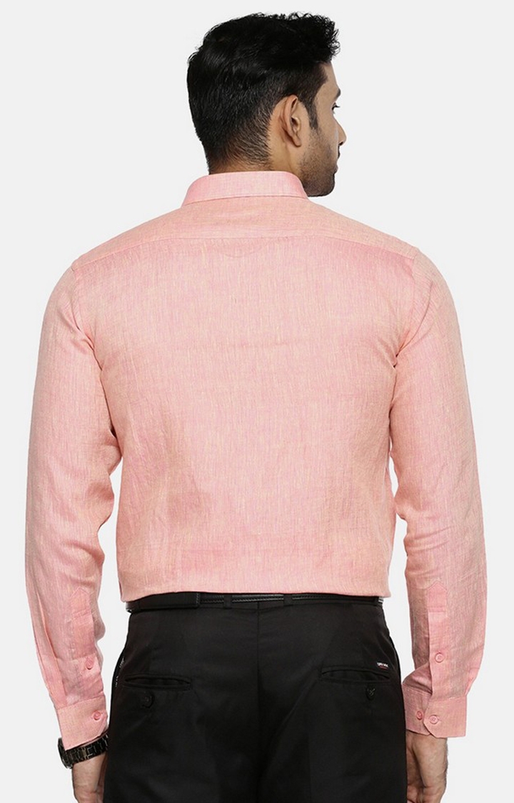 Ramraj Cotton | Pink Solid Formal Shirts 2