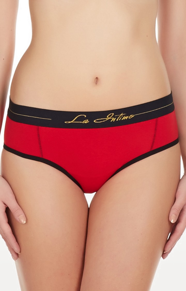 La Intimo | Red Peep Hole Hipsters 0