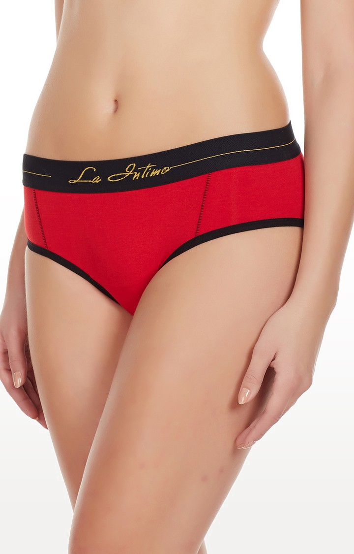 La Intimo | Red Peep Hole Hipsters 1