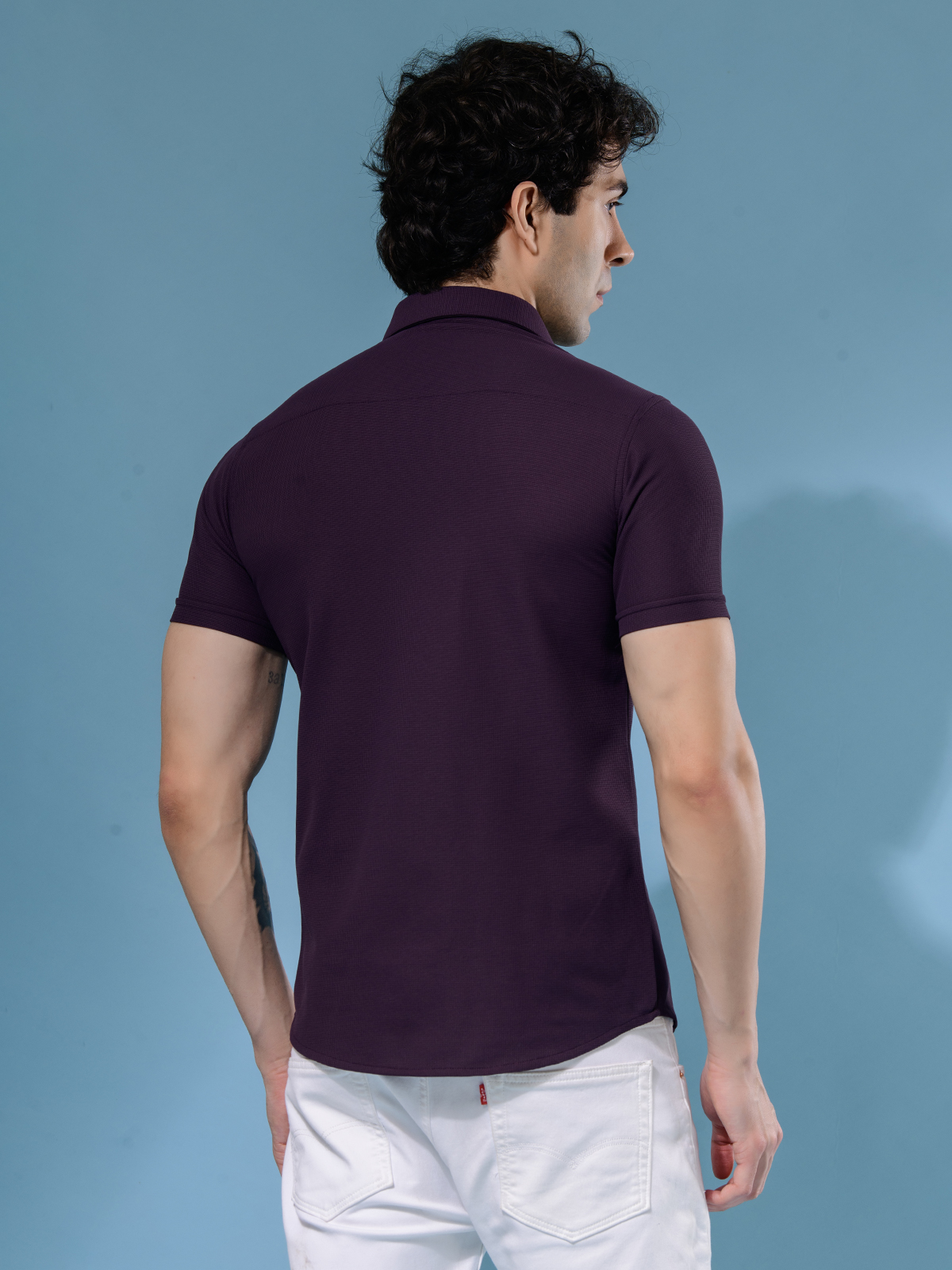 ALBION MENS NEW GARAGE 2 (PURPLE) SHIRT