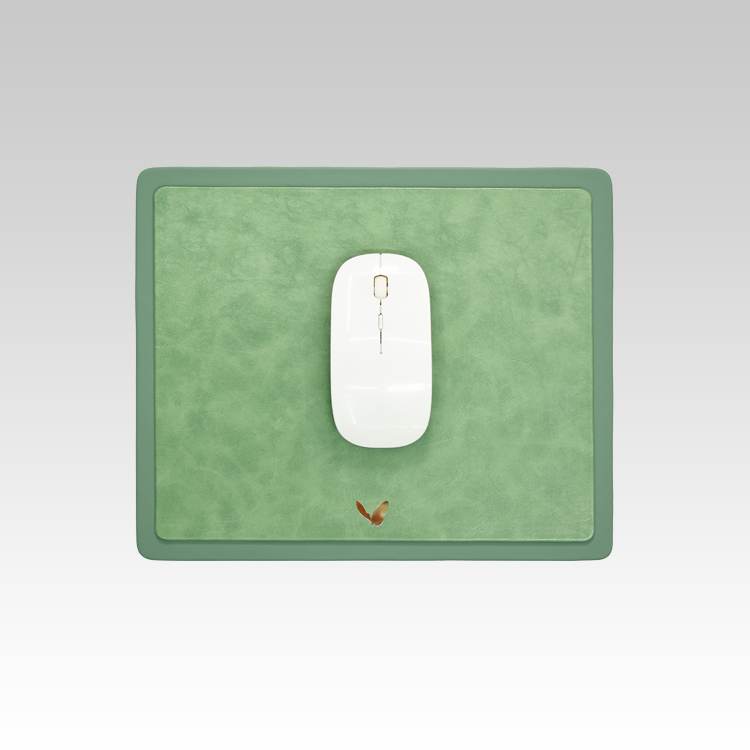 Rectangular Mouse Pad in Faux Leather | Rigid | 11×9 Inches | Moderno | Sea Green