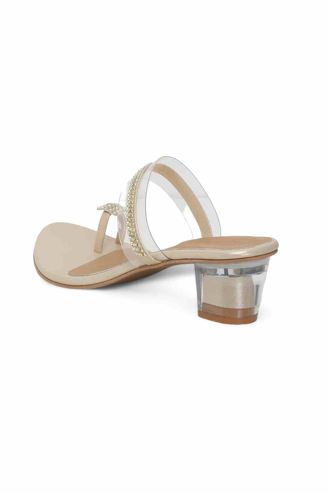 Women Gold Party Heel Sandal