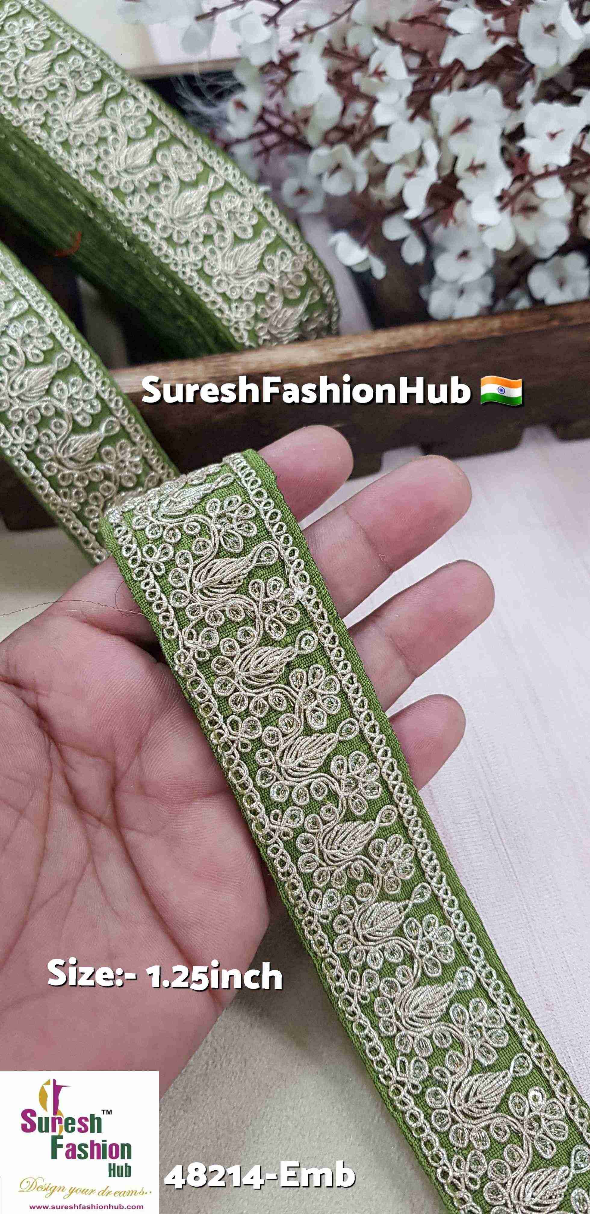Mehendi Pearl & Sequence Fabric Lace
