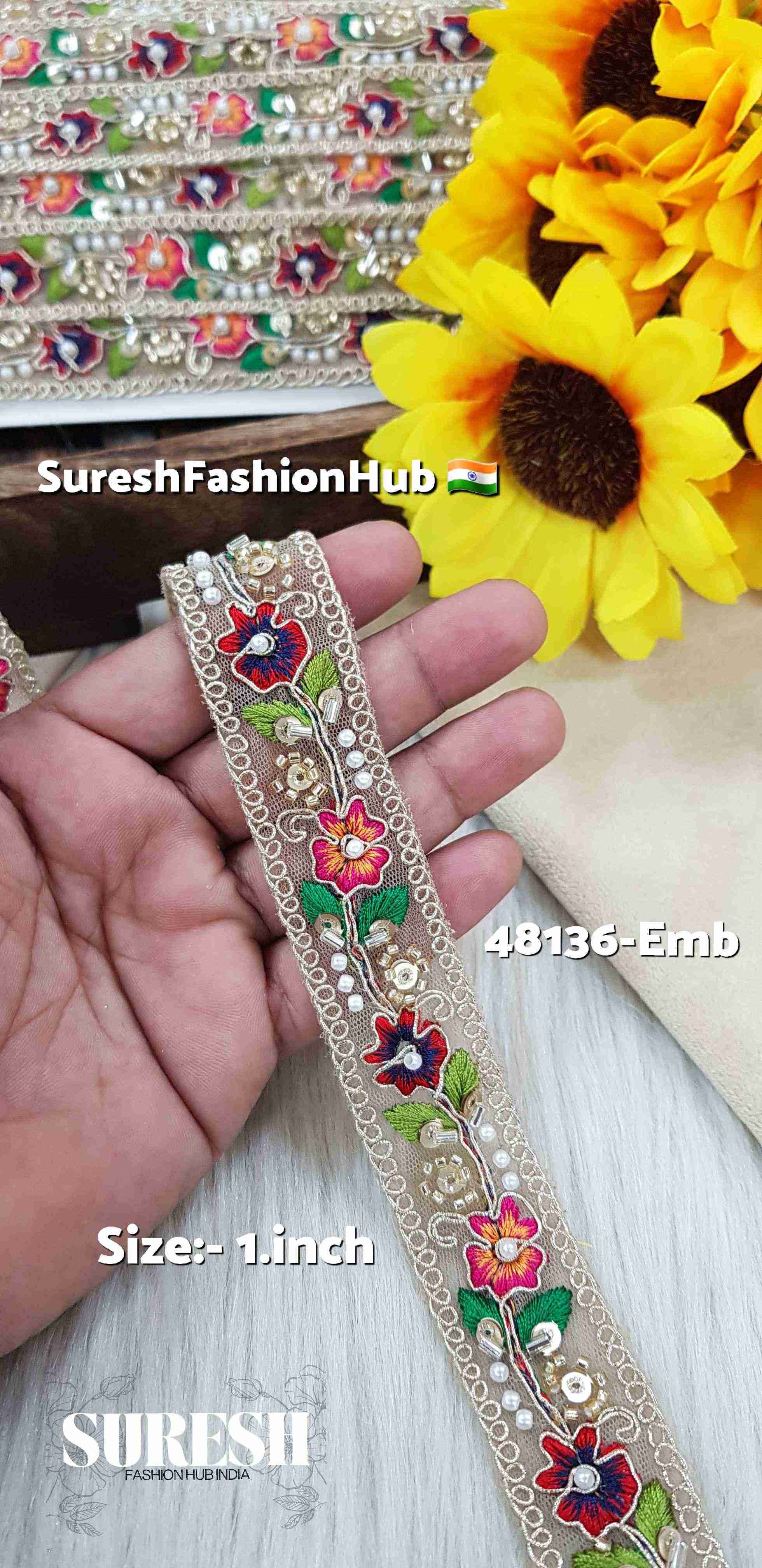 Royal Garden Embroidered Border