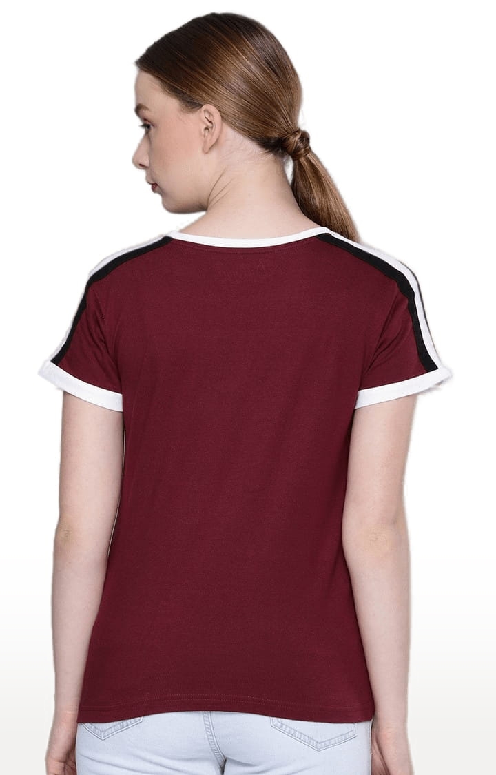 Dillinger | Women's Red Solid Regular T-Shirts 3