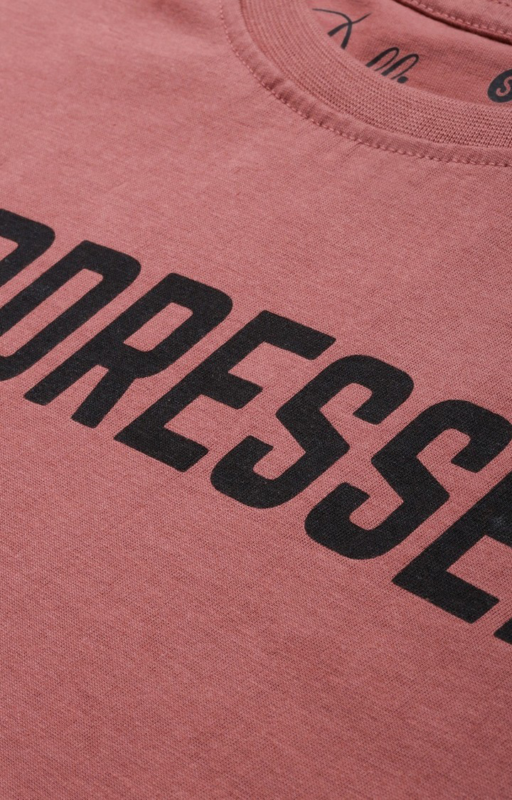 Women's Pink Typographic Oversized T-Shirts