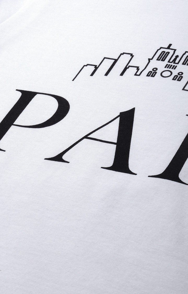 Dillinger | Women's White Typographic Oversized T-Shirts 4
