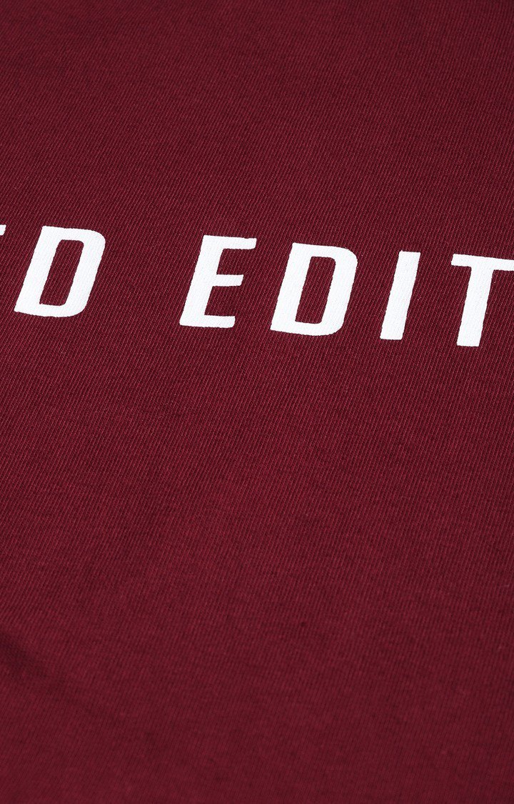 Women's Red Typographic Regular T-Shirts