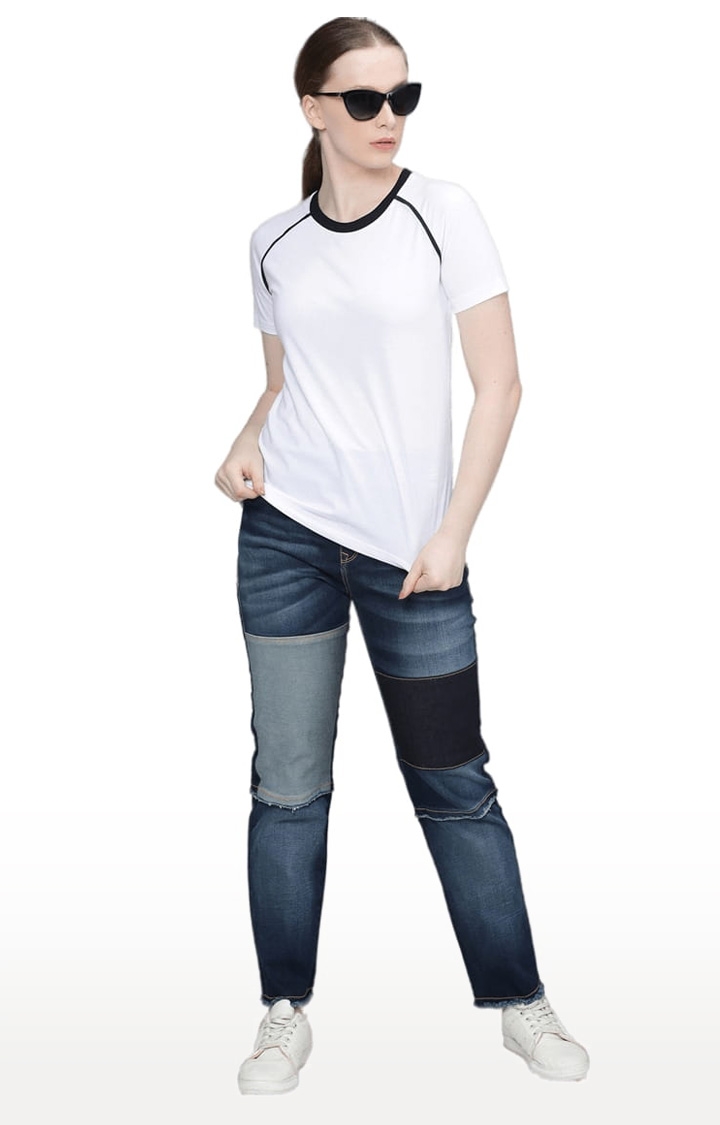 Dillinger | Women's White Solid Regular T-Shirts 1