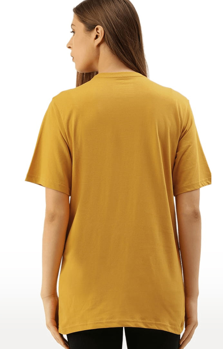 Women's Yellow Graphics Oversized T-Shirts