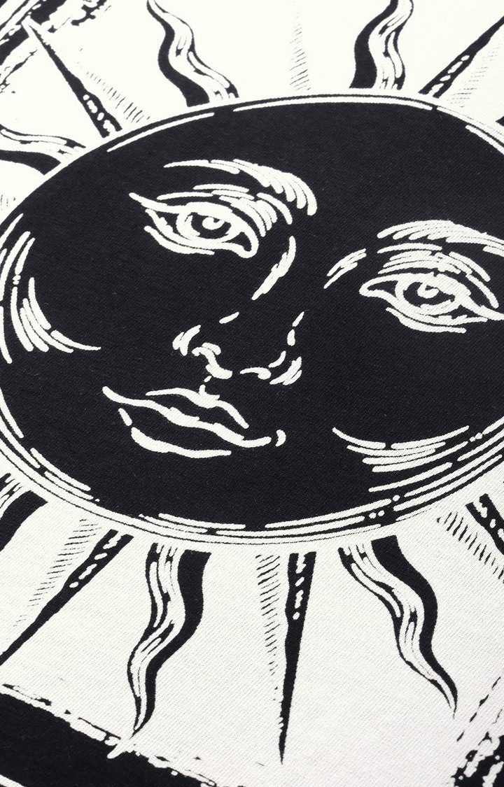 Dillinger | Women's Black Cotton Printed Oversized T-Shirt 4