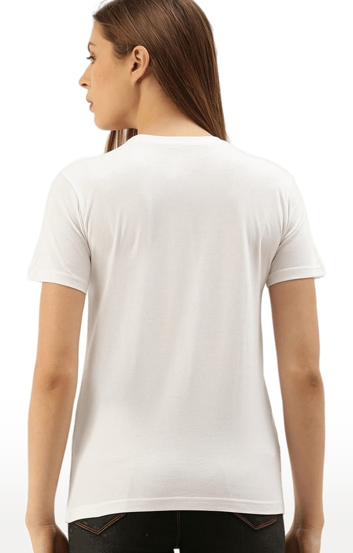 Dillinger | Women's White Typographic Regular T-Shirts 3