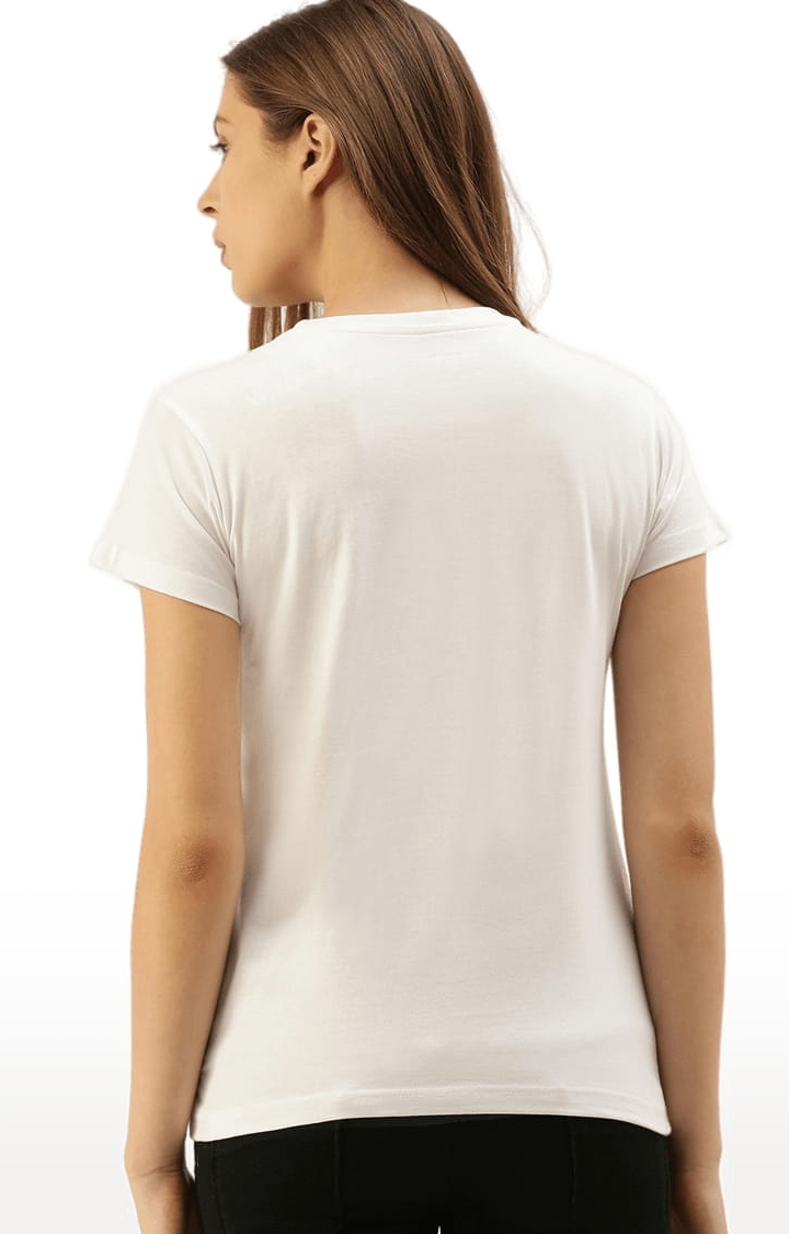 Dillinger | Women's White Typographic Regular T-Shirts 3