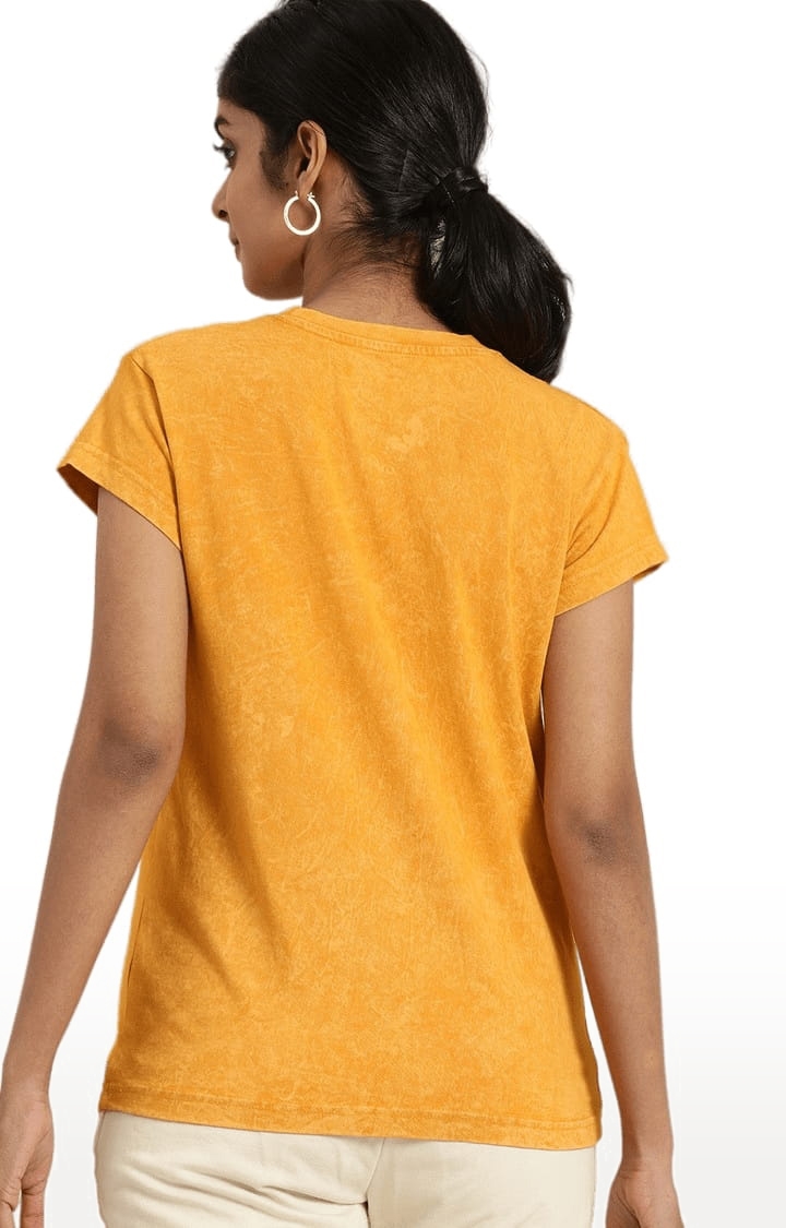 Dillinger | Women's Yellow Graphics Regular T-Shirts 2