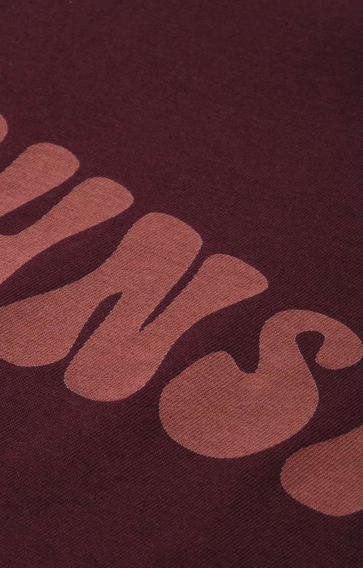 Women's Red Typographic Regular T-Shirts