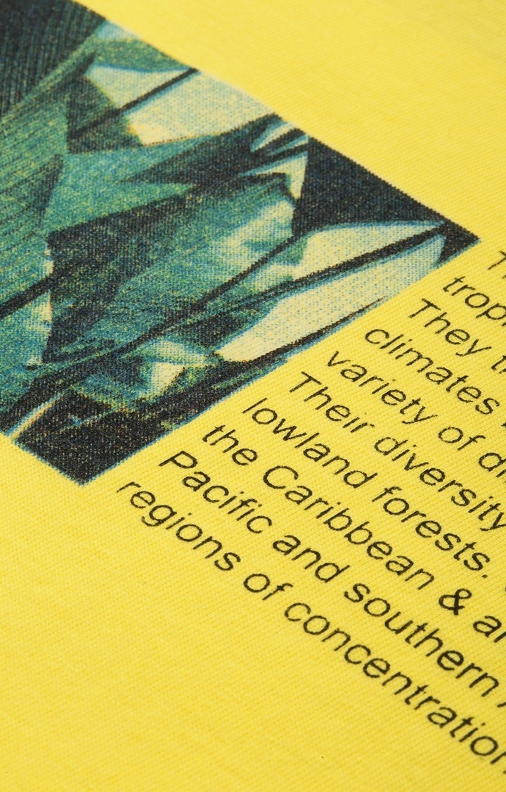 Dillinger | Women's Yellow Typographic Crop Top 4