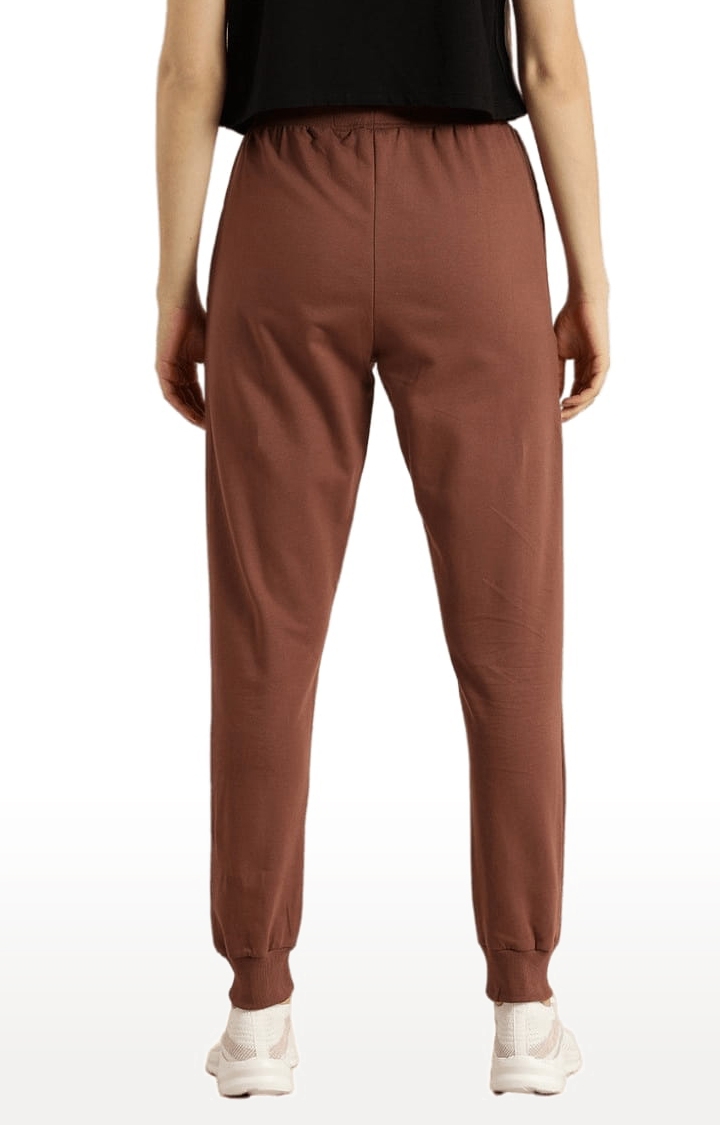 Dillinger | Women's Brown Cotton Solid Casual Jogger 3