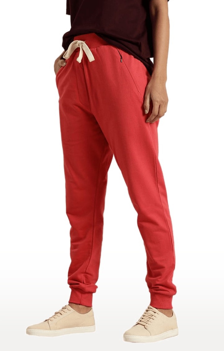 Dillinger | Women's Red Cotton Solid Casual Jogger 2