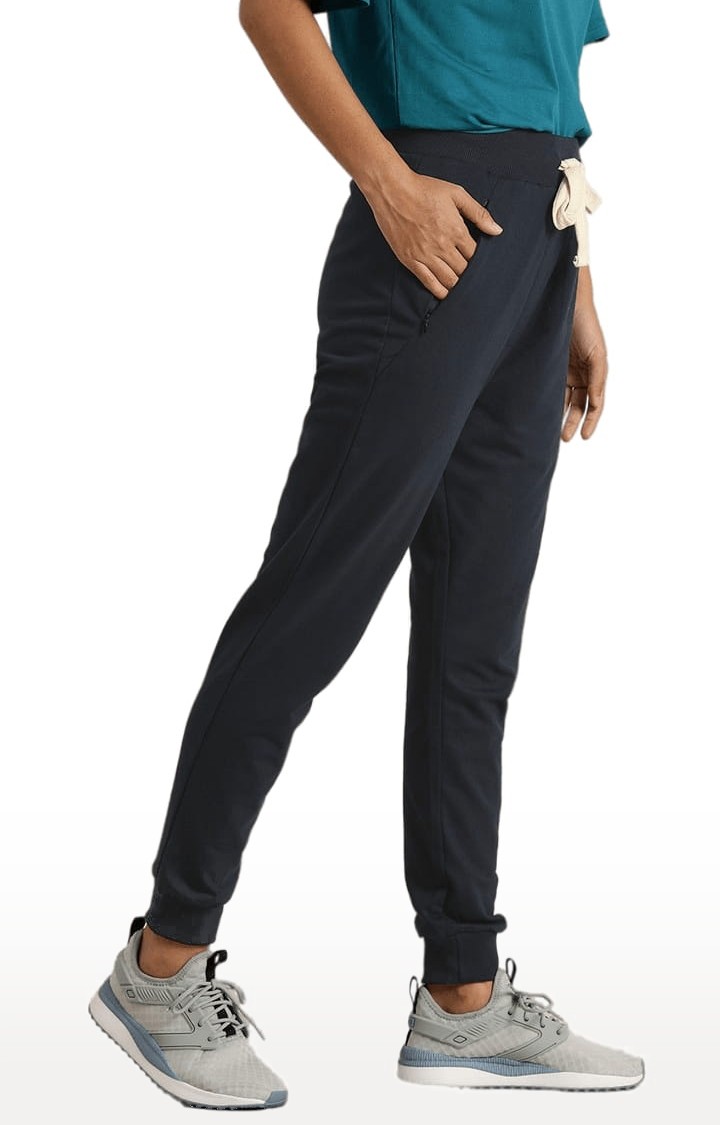 Dillinger | Women's Blue Cotton Solid Casual Jogger 2