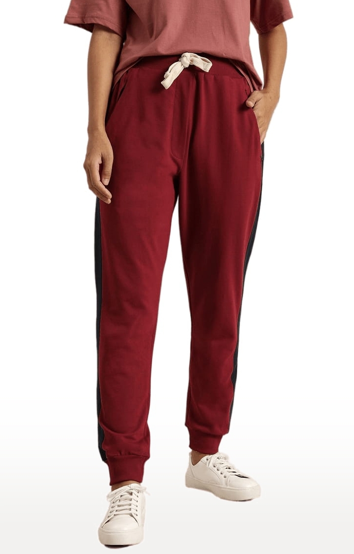 Dillinger | Women's Red Cotton Solid Casual Jogger 0