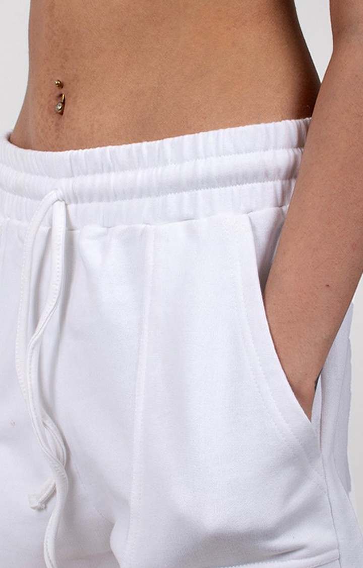 Women's White Lounge Shorts