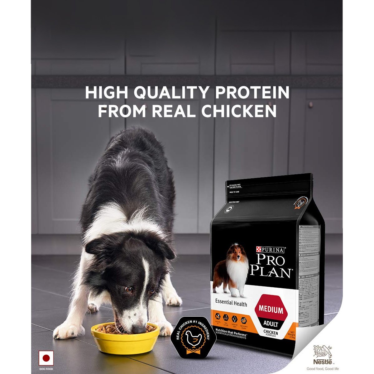 Pro Plan Medium Adult Chicken Flavour Dry Dog Food - 15 Kg