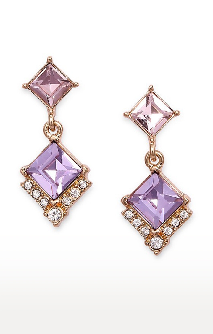 Buy online Purple Stone Crystal Big Dangle Earrings from Imitation  Jewellery for Women by Parijaat for ₹1199 at 43% off | 2024 Limeroad.com