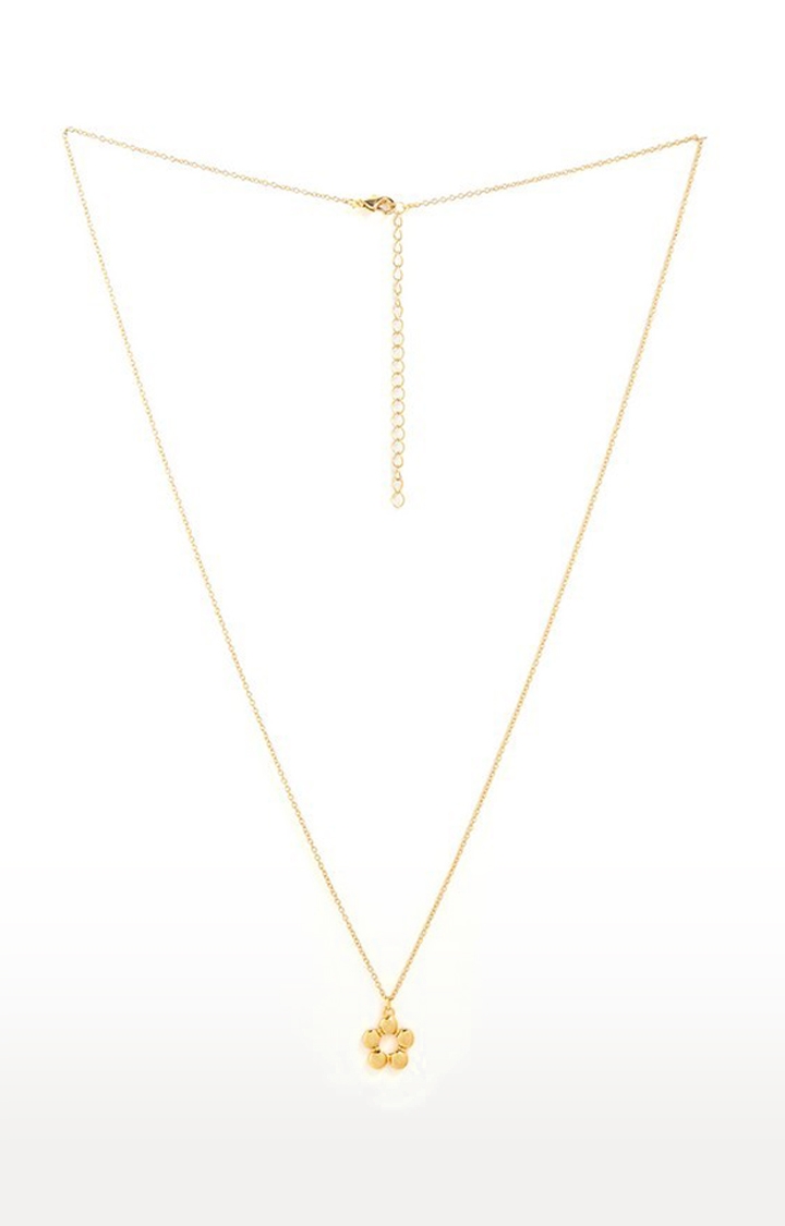 Lilly & sparkle | Lilly & Sparkle Gold Toned Chain With Flower Charm Pendant 0