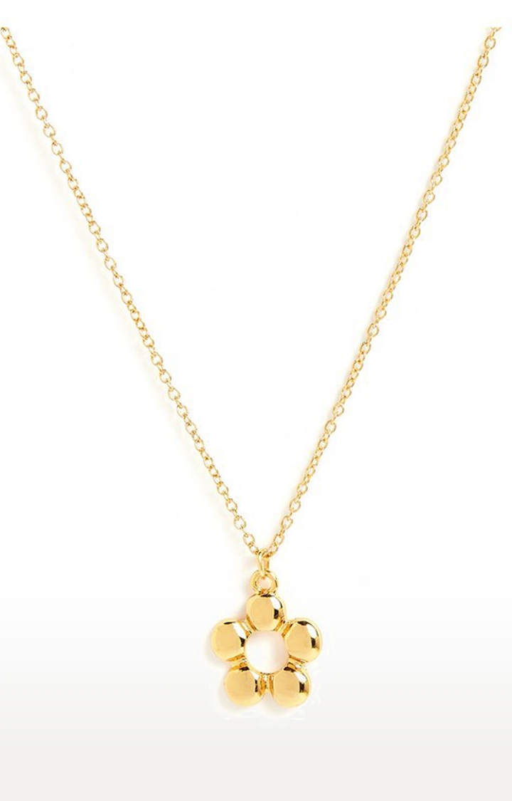 Lilly & sparkle | Lilly & Sparkle Gold Toned Chain With Flower Charm Pendant 1