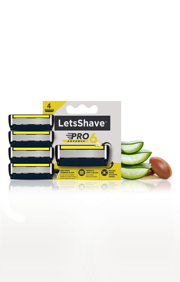 LetsShave | LetsShave Pro 6 Advance Shaving Blades - Pack of 4 Razor Blades 0