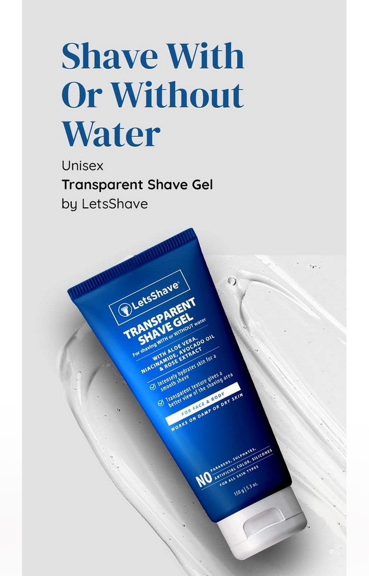 LetsShave | LetsShave Transperant Shave Gel  (Non Foaming) - 150 gm 4