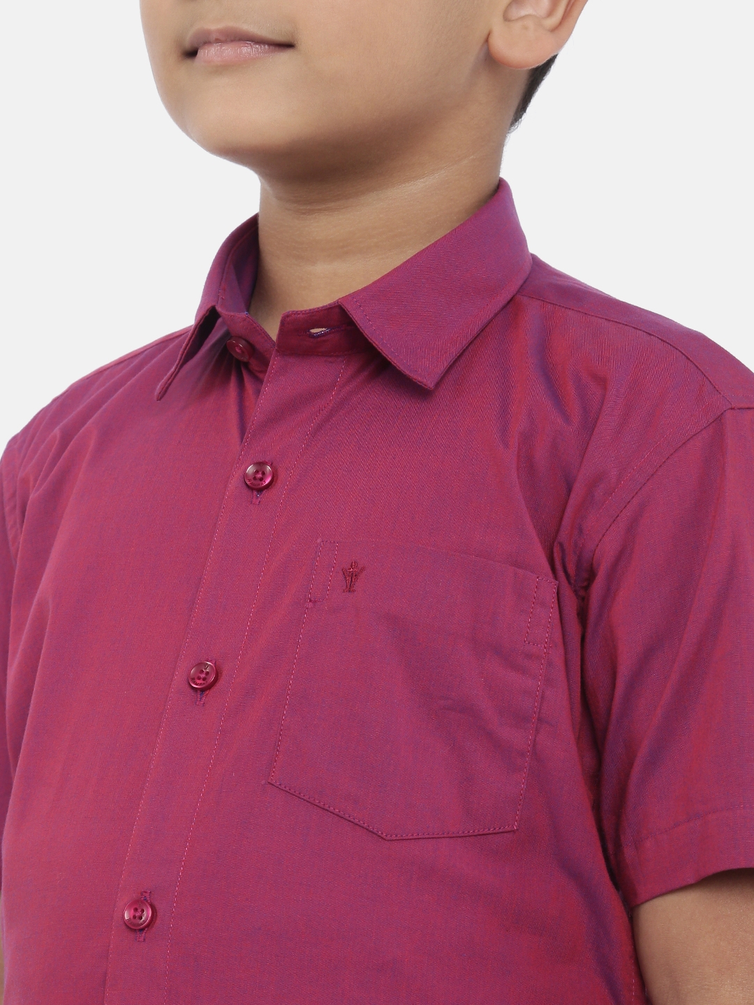 Ramraj Cotton | Ramraj Boys Pink Solid Shirt with White Dhoti 2
