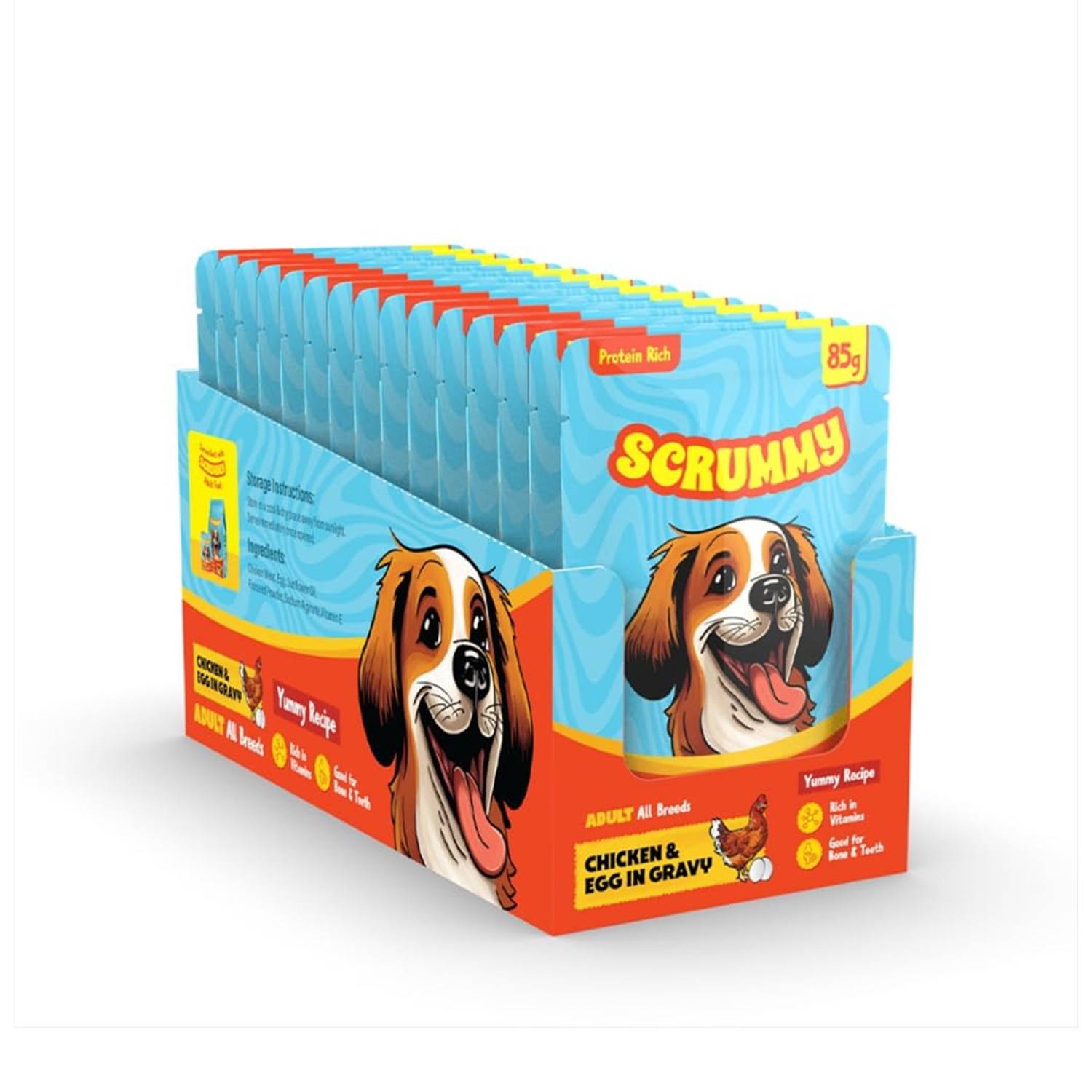 Scrummy Chicken & Eggs Wet Dog Food, 85g