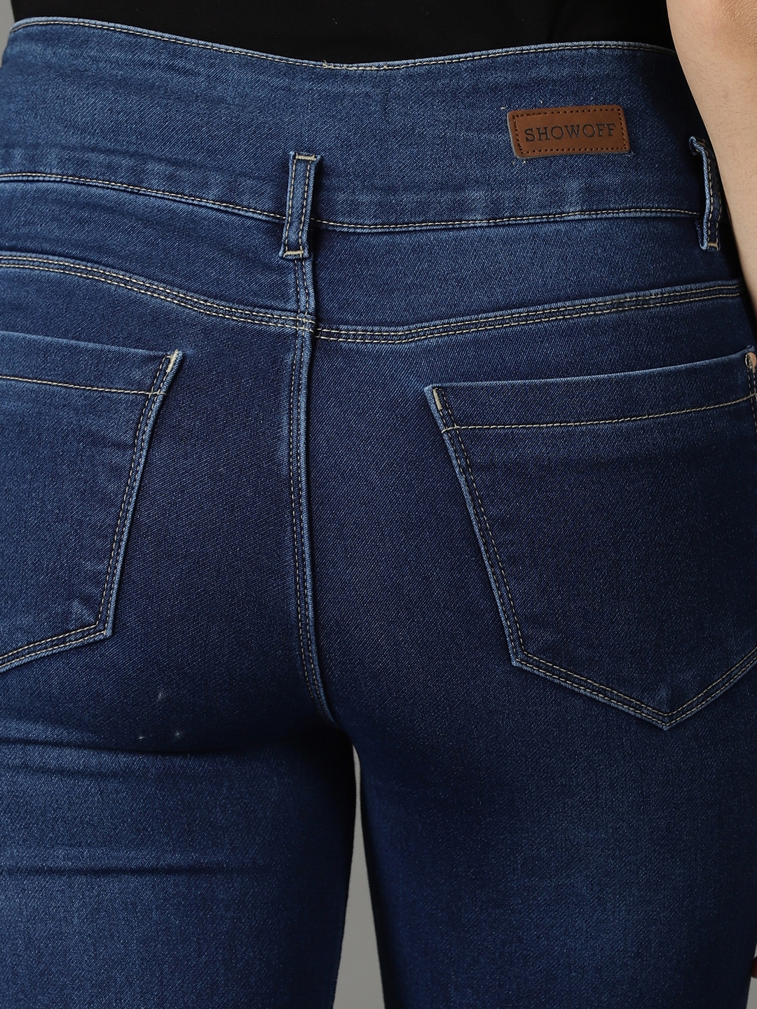 Showoff | SHOWOFF Women Blue Solid  Regular Fit Jeans 6