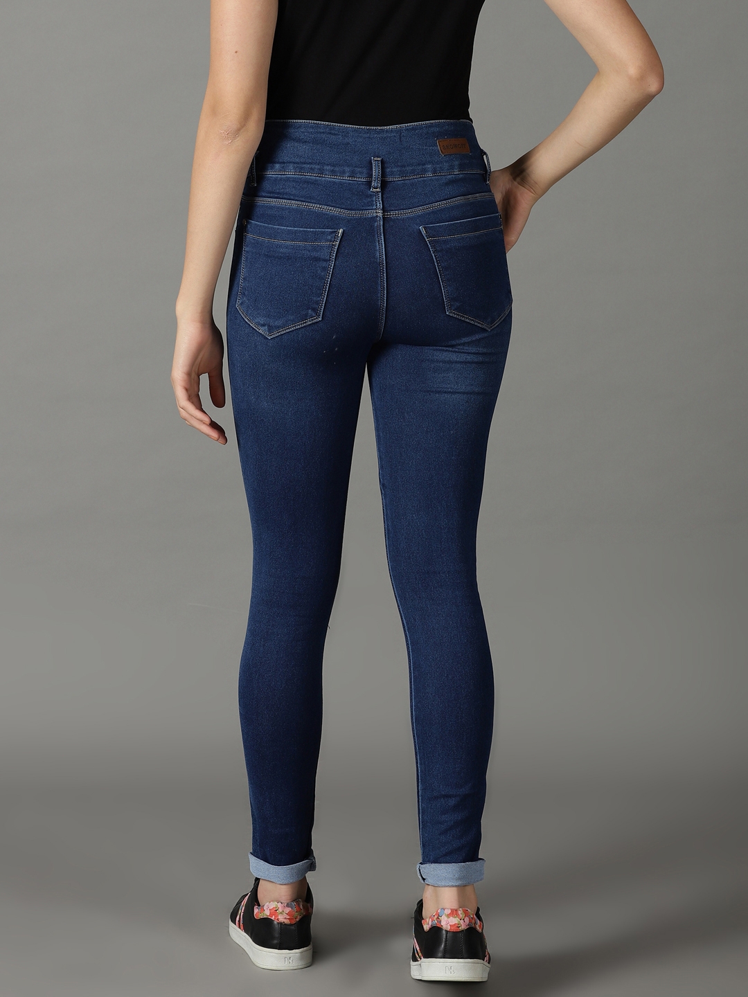 Showoff | SHOWOFF Women Blue Solid  Regular Fit Jeans 3