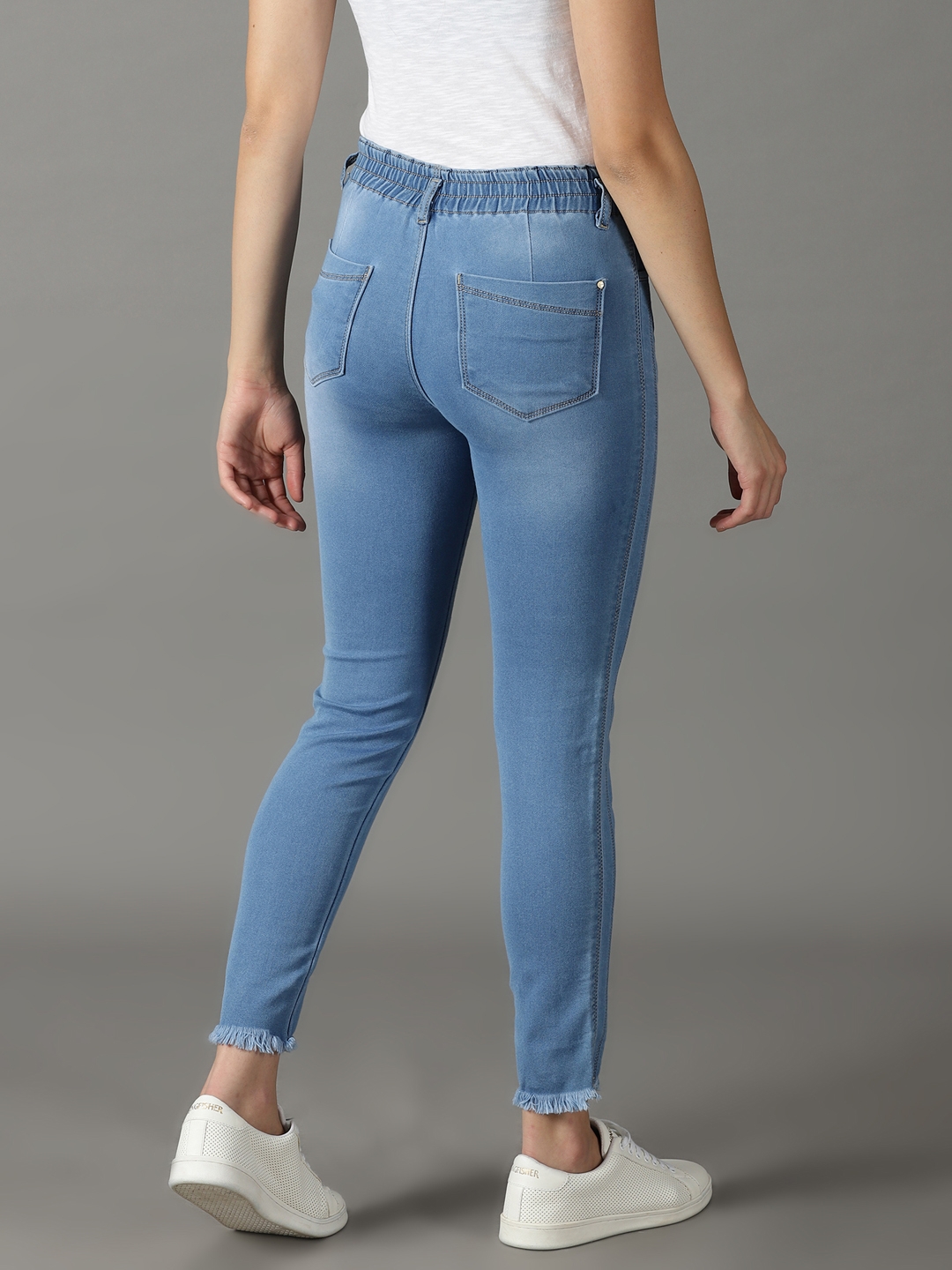 Showoff | SHOWOFF Women Blue Solid  Mom Fit Jeans 3