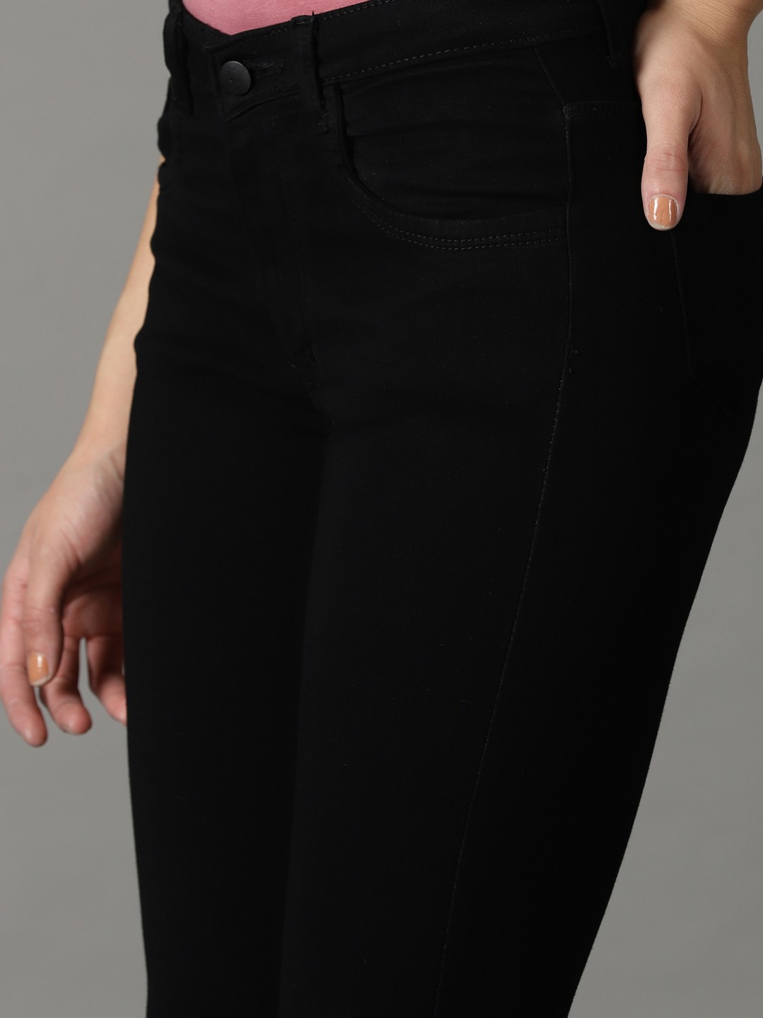 SHOWOFF Women Black Solid  Bootcut Jeans