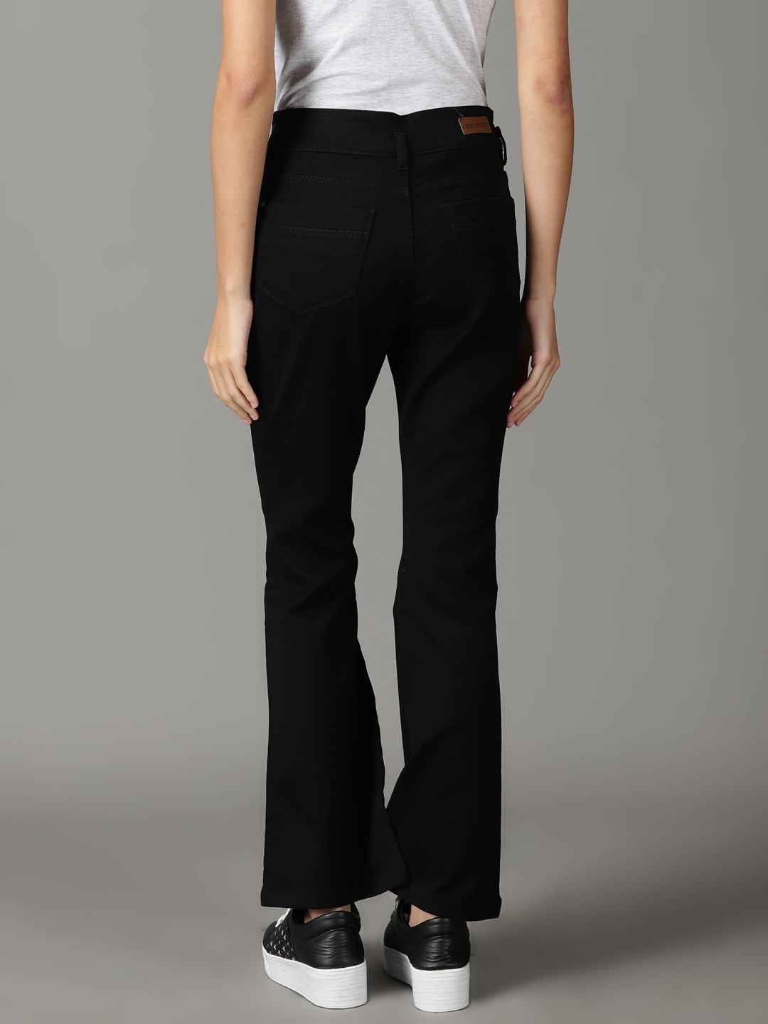 SHOWOFF Women Black Solid  Bootcut Jeans