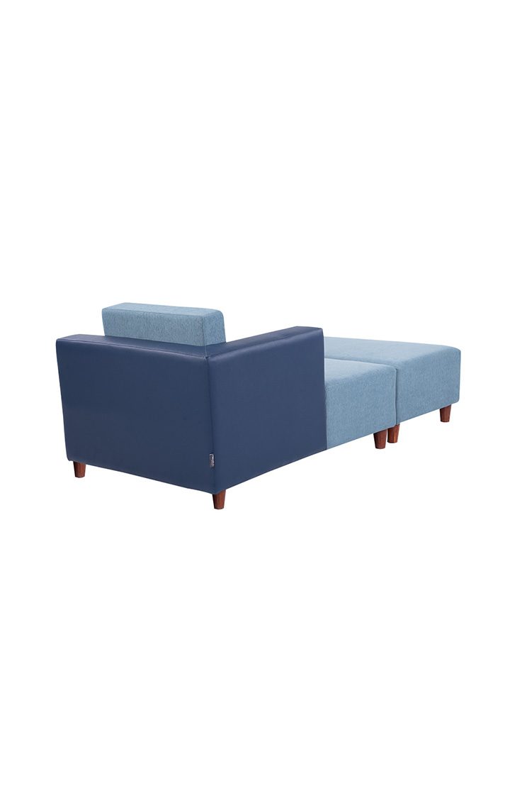 neudot Hailey Fabric Chaise Lounger RHS in Mirage Blue Colour