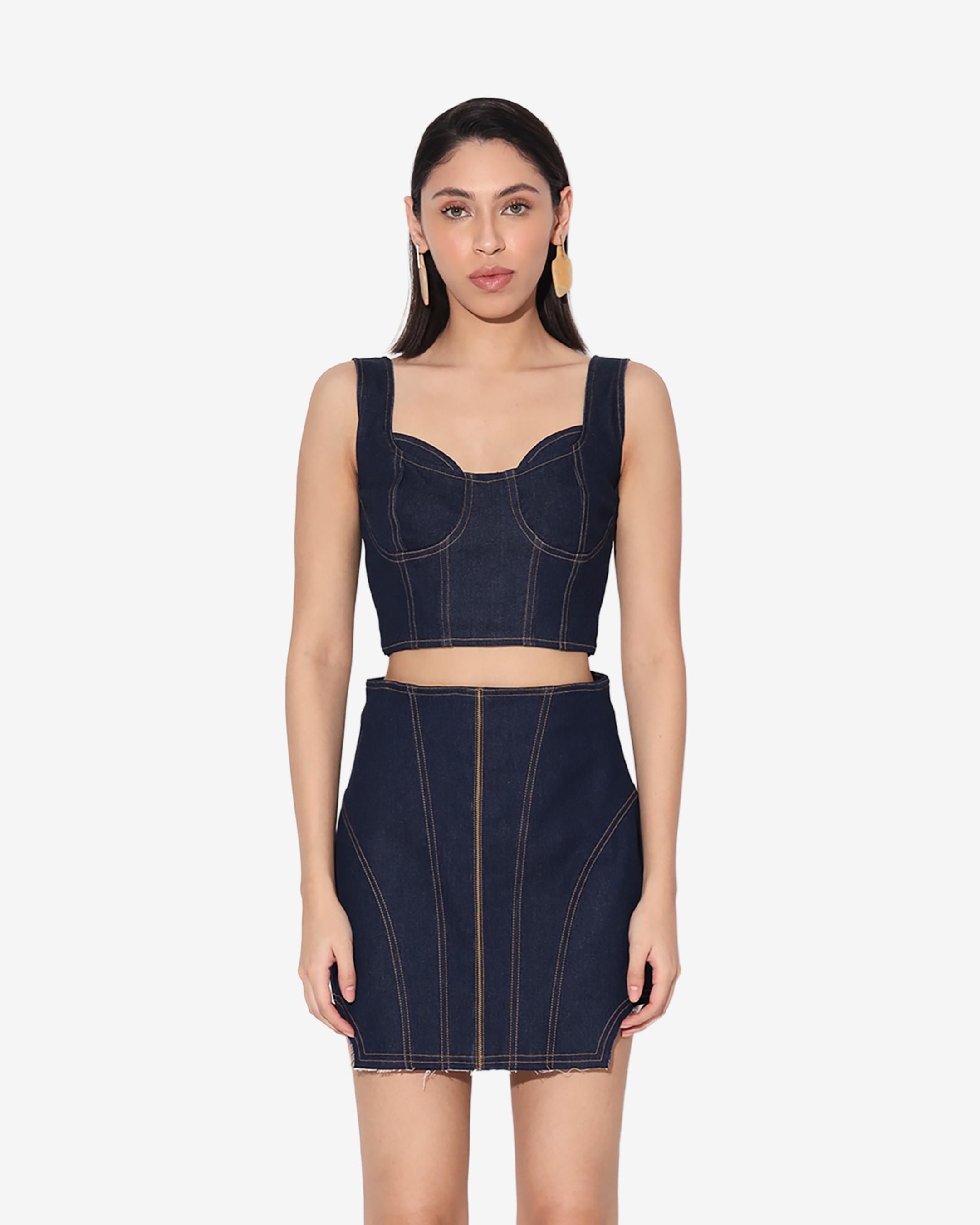 Zerah Denim Bralette