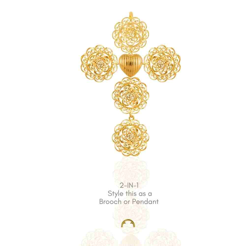 CROSS Heart Brooch & Pendant