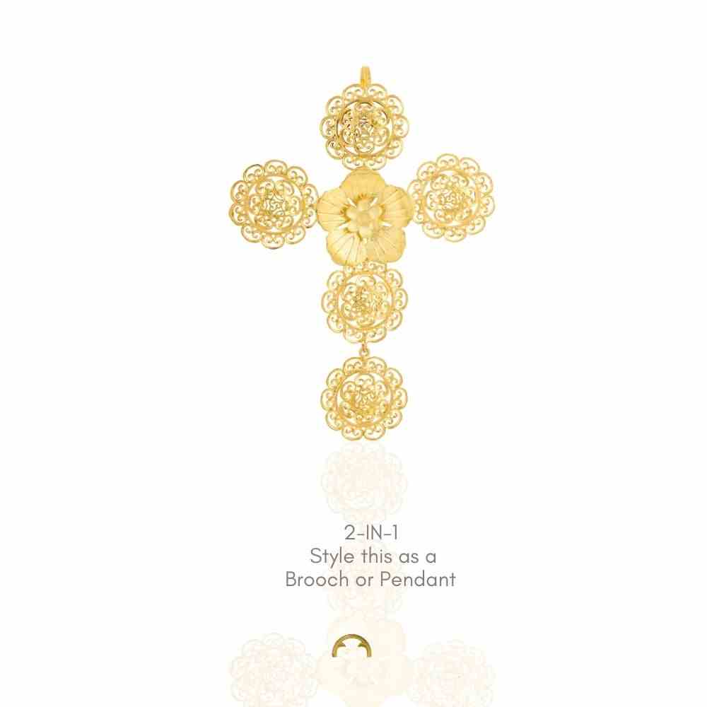 CROSS Flowers Brooch & Pendant