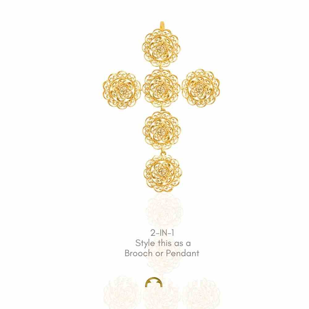 CROSS Victorian Filigree Brooch & Pendant