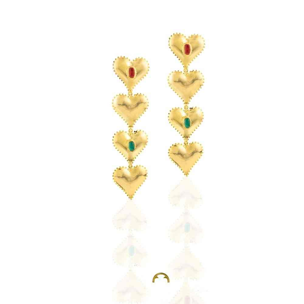 Dil Bagh Danglers with stone details