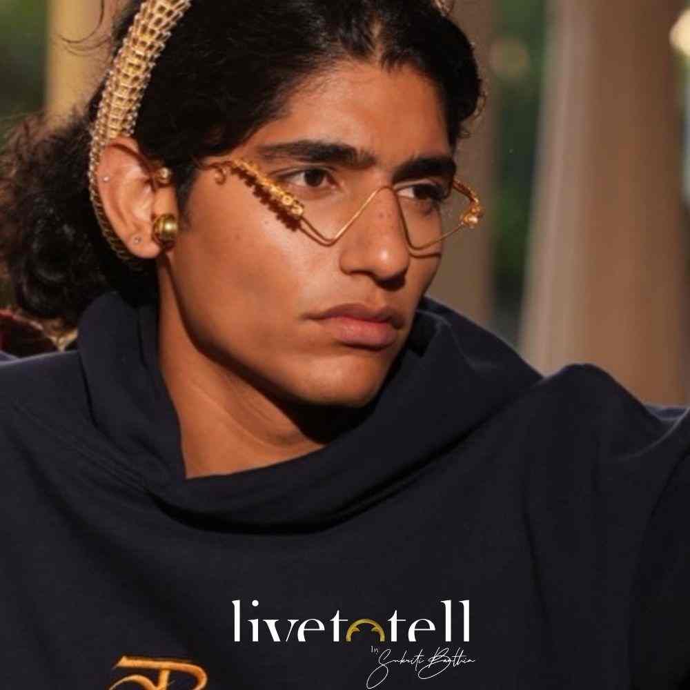  - Gold plated floral cutwork eyewear handcrafted in Jaipur - Statement glasses with rosette detailing for wedding or party wear - Artisanal eye jewellery with Indian floral motifs - Bold face jewellery for haldi, photoshoots, and cocktail styling
