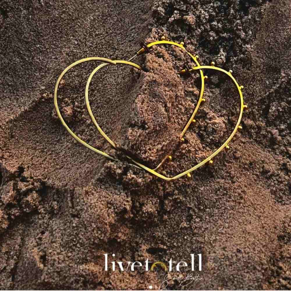 Oversized Heart Hoops